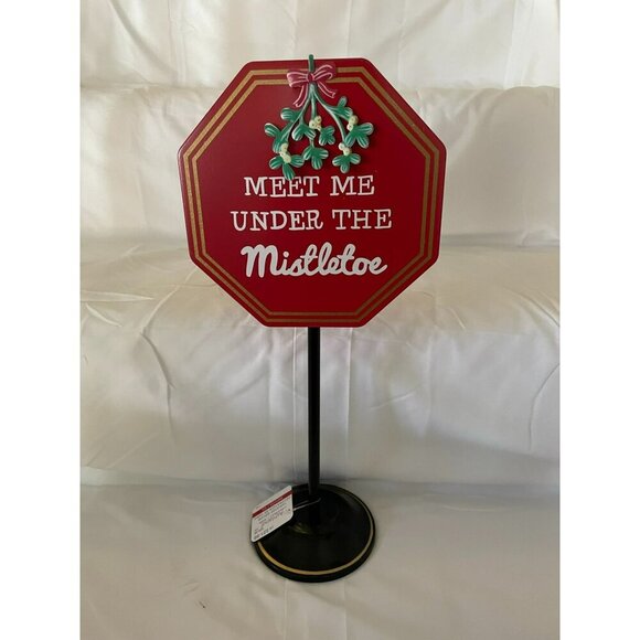 3 for $15 - Ashland Meet Me Under Mistletoe Kiss Christmas Holiday Sign 15" - Picture 1 of 2